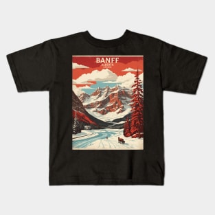 Banff Canada Vintage Poster Tourism Kids T-Shirt